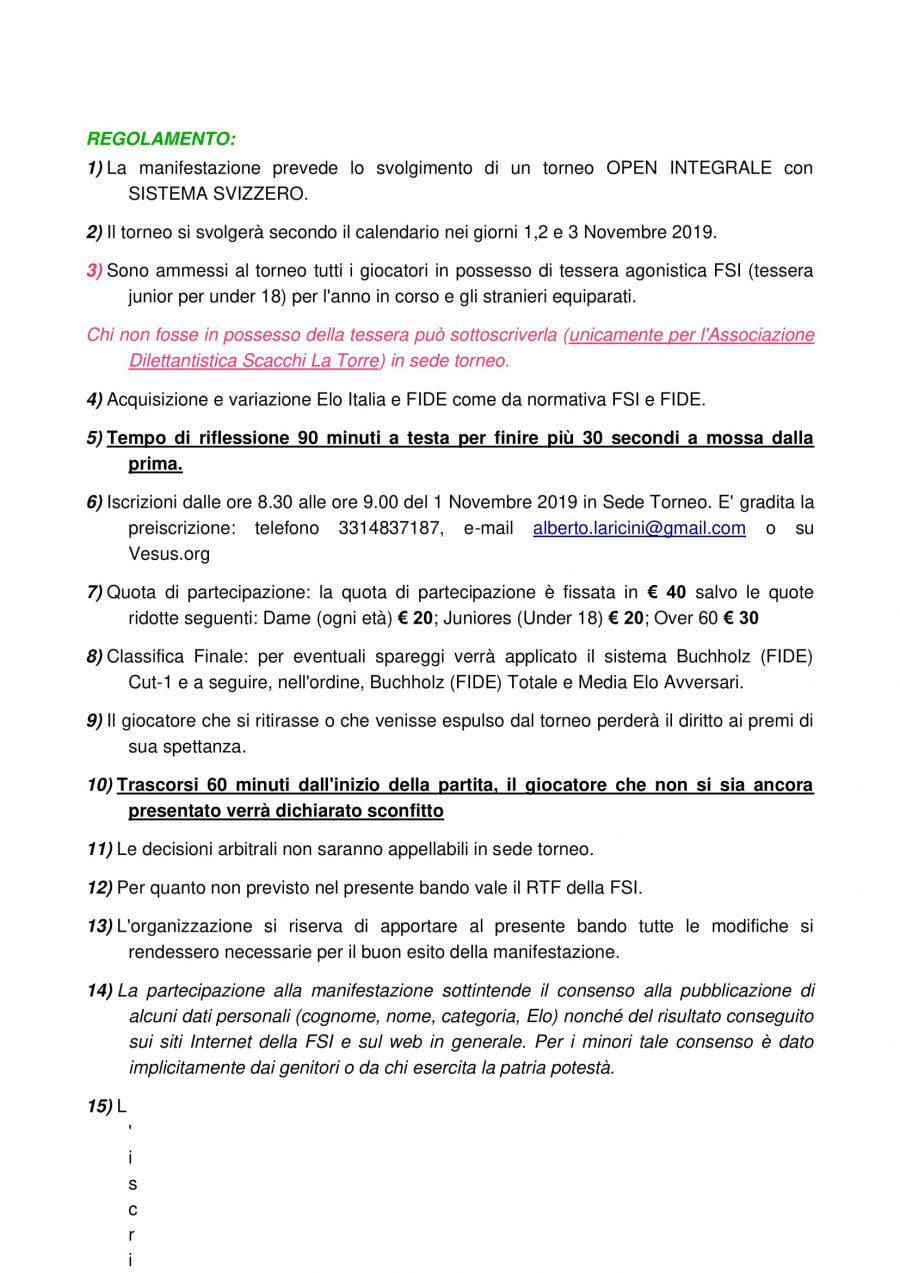 regolamento coppa d'oro 2019